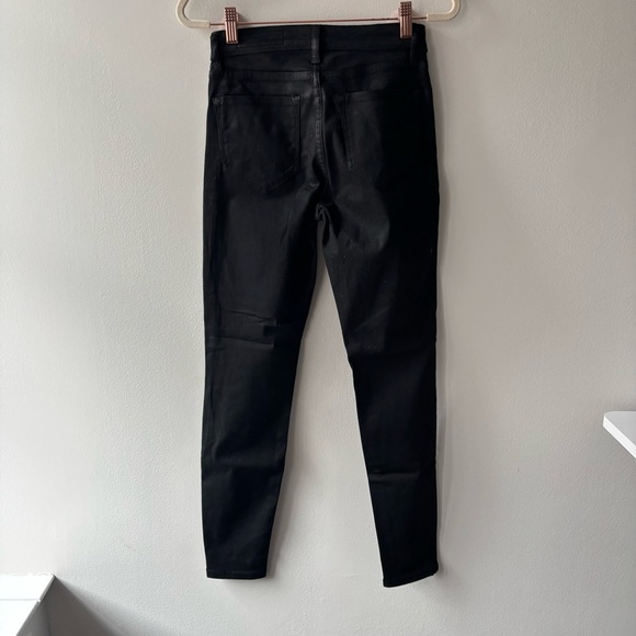 AllSaints Miller Black ‎ Coated Skinny Jeans Sz 26 - Picture 4 of 10